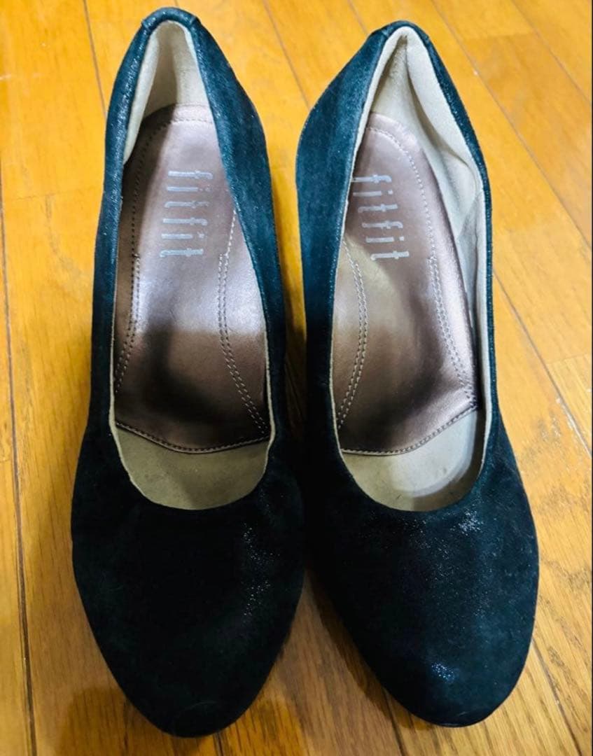 Yoko　ケーブルニットロングコート　パンプス2足