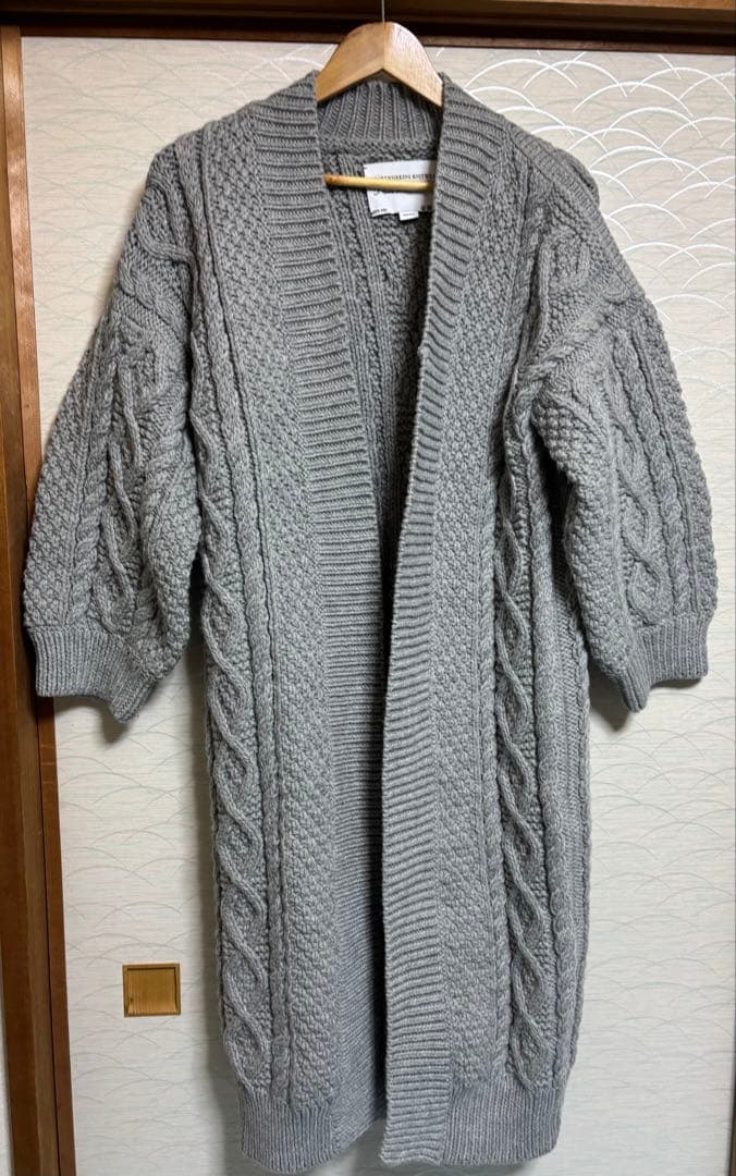 Yoko　ケーブルニットロングコート　パンプス2足