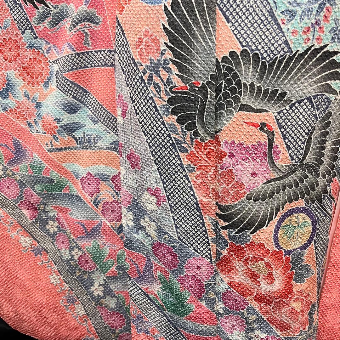 ◾️振袖フルセット■藤娘きぬたや■吉祥鶴模様■総絞り■振袖一式成人式振り袖