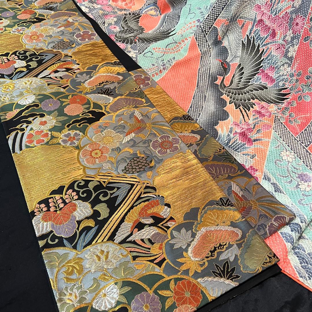 ◾️振袖フルセット■藤娘きぬたや■吉祥鶴模様■総絞り■振袖一式成人式振り袖