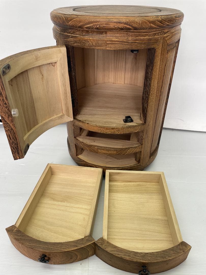 アンティーク 李朝家具 木製 丸椅子 スツール インテリア