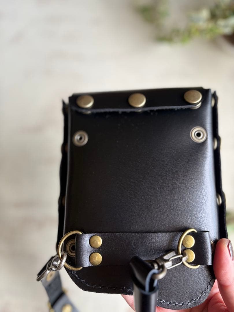 ♧Jasmine♧プロフィール必読 牛革ブラック、ハラコカウのシザーケース