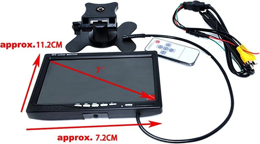 7インチモニター+ バックカメラ12V/24V兼用 バックカメラセット+一
