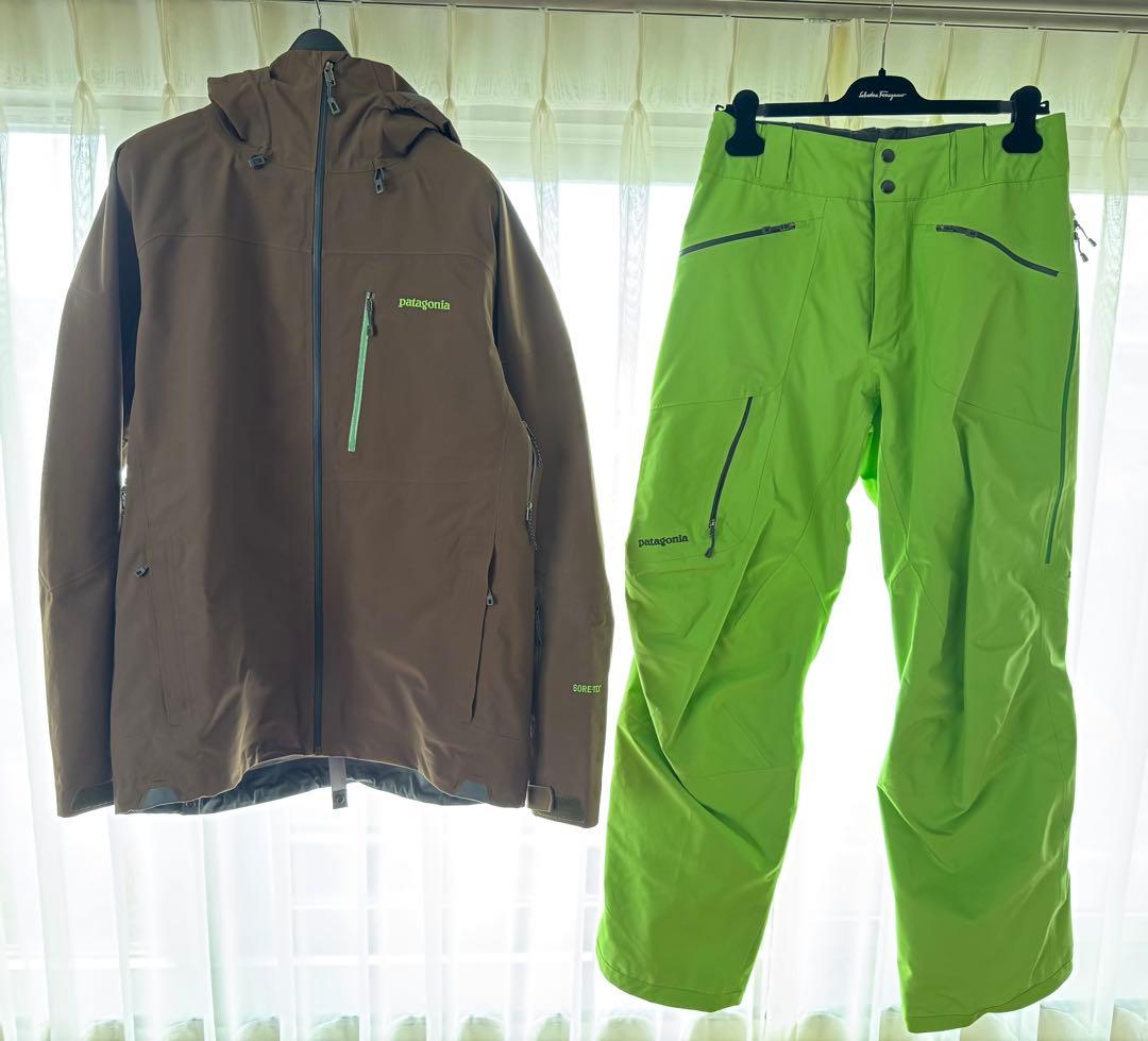 patagonia スキー /スノーボードウェア ブラウン/グリーン 男性用 M