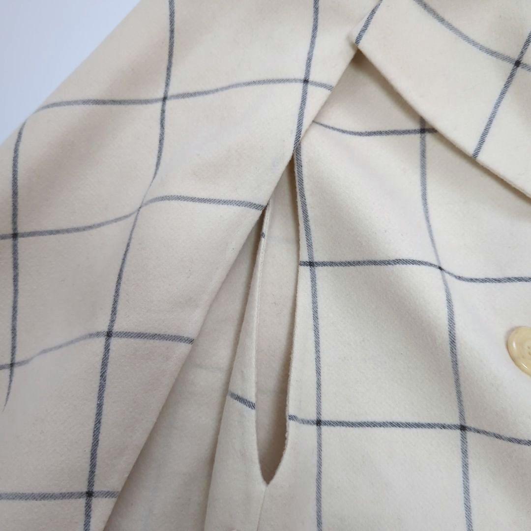 希少✨2way✨CELINE カシミア混 ポンチョ ケープ ブロックチェック