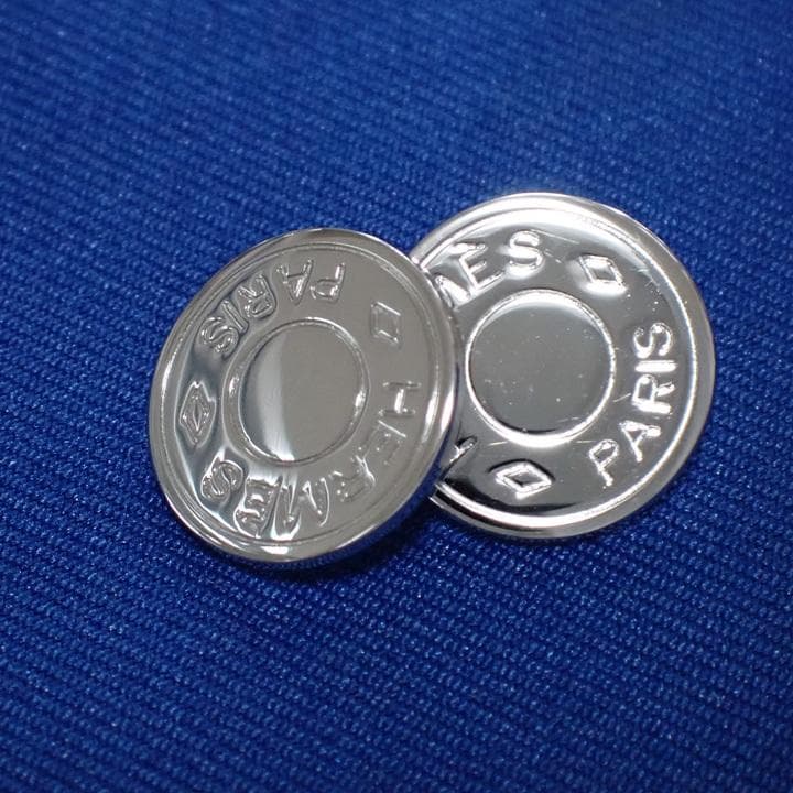 美品 HERMES エルメス セリエ カフスボタン シルバーカラー カフリンクス
