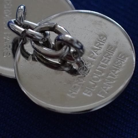 美品 HERMES エルメス セリエ カフスボタン シルバーカラー カフリンクス