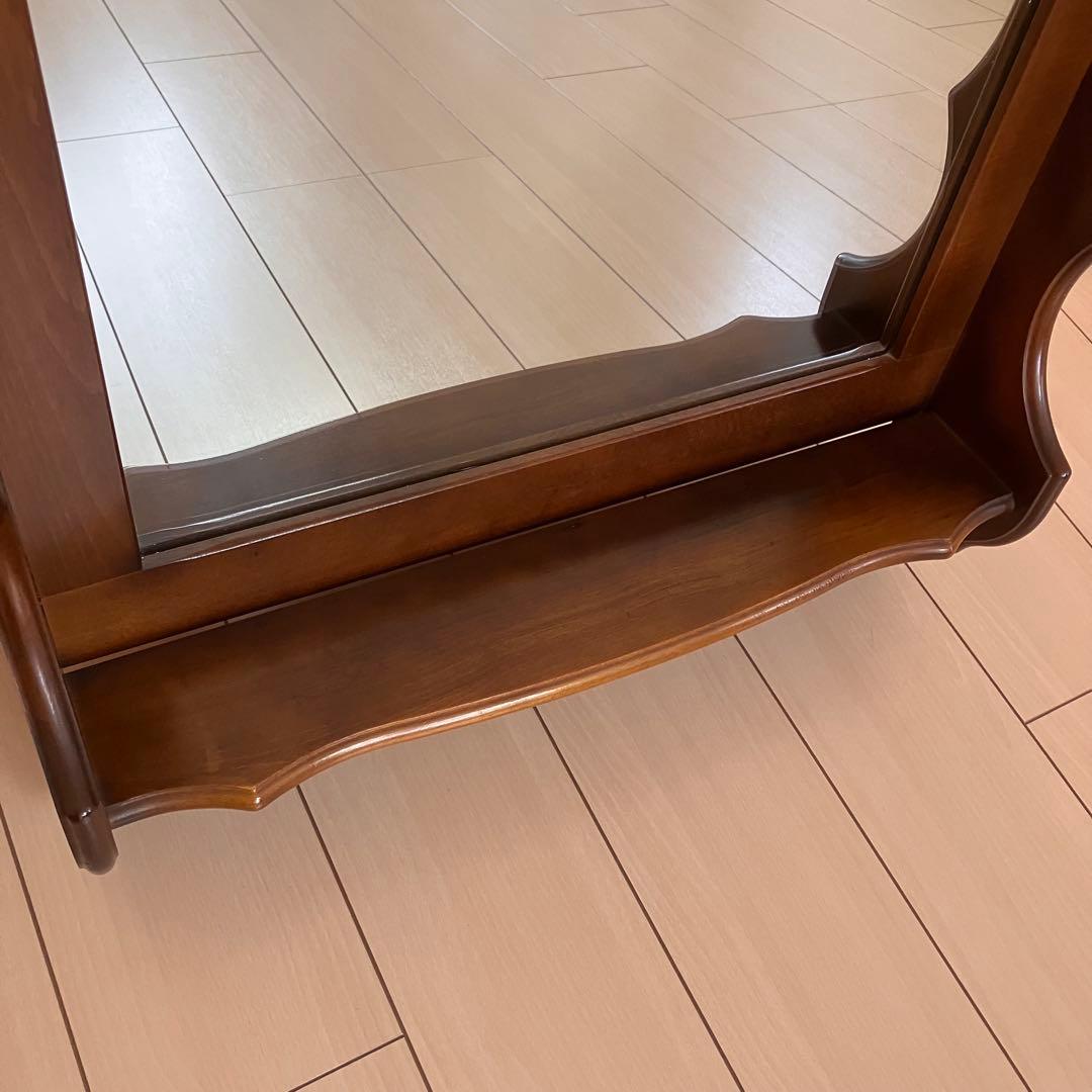 【美品】オールドカリモク 壁掛けミラー コロニアルシリーズ