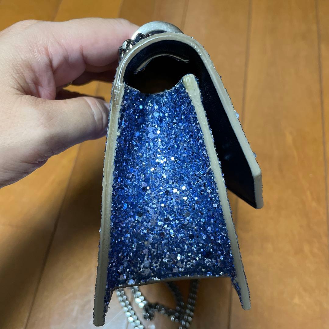ジミーチュウ　パーティーバッグ　グリッター　ブルー