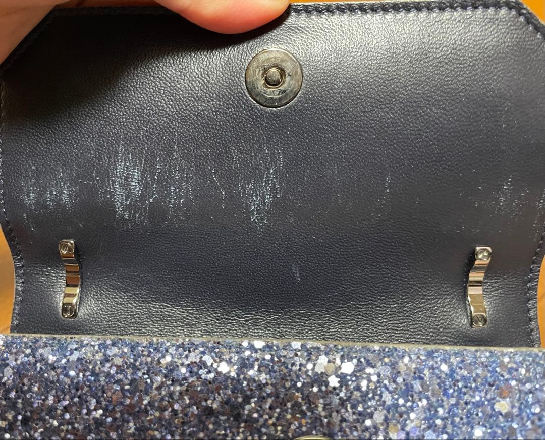 ジミーチュウ　パーティーバッグ　グリッター　ブルー