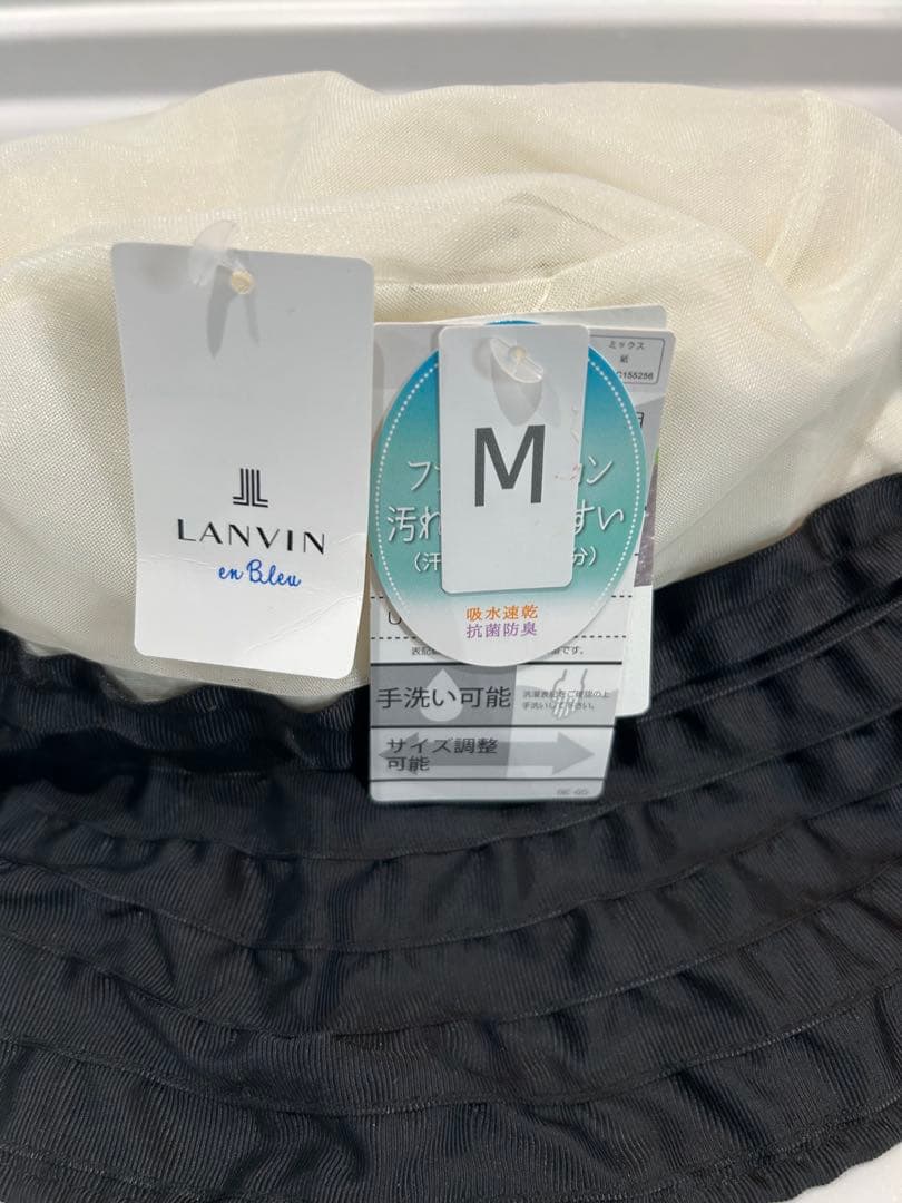 LANVIN en Bleu バケットハット Mサイズ ブラック/ホワイト