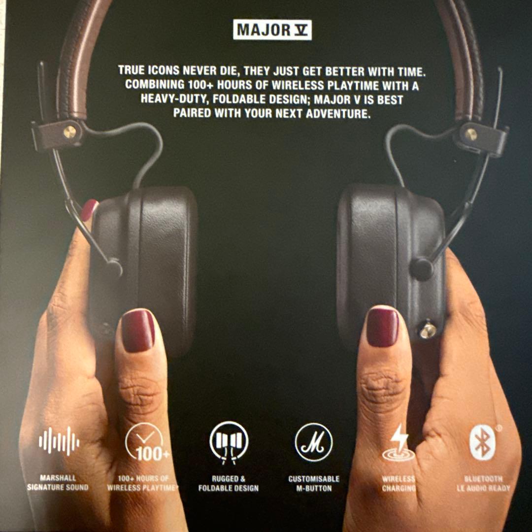『美品』Marshall MAJOR V ワイヤレスヘッドホン