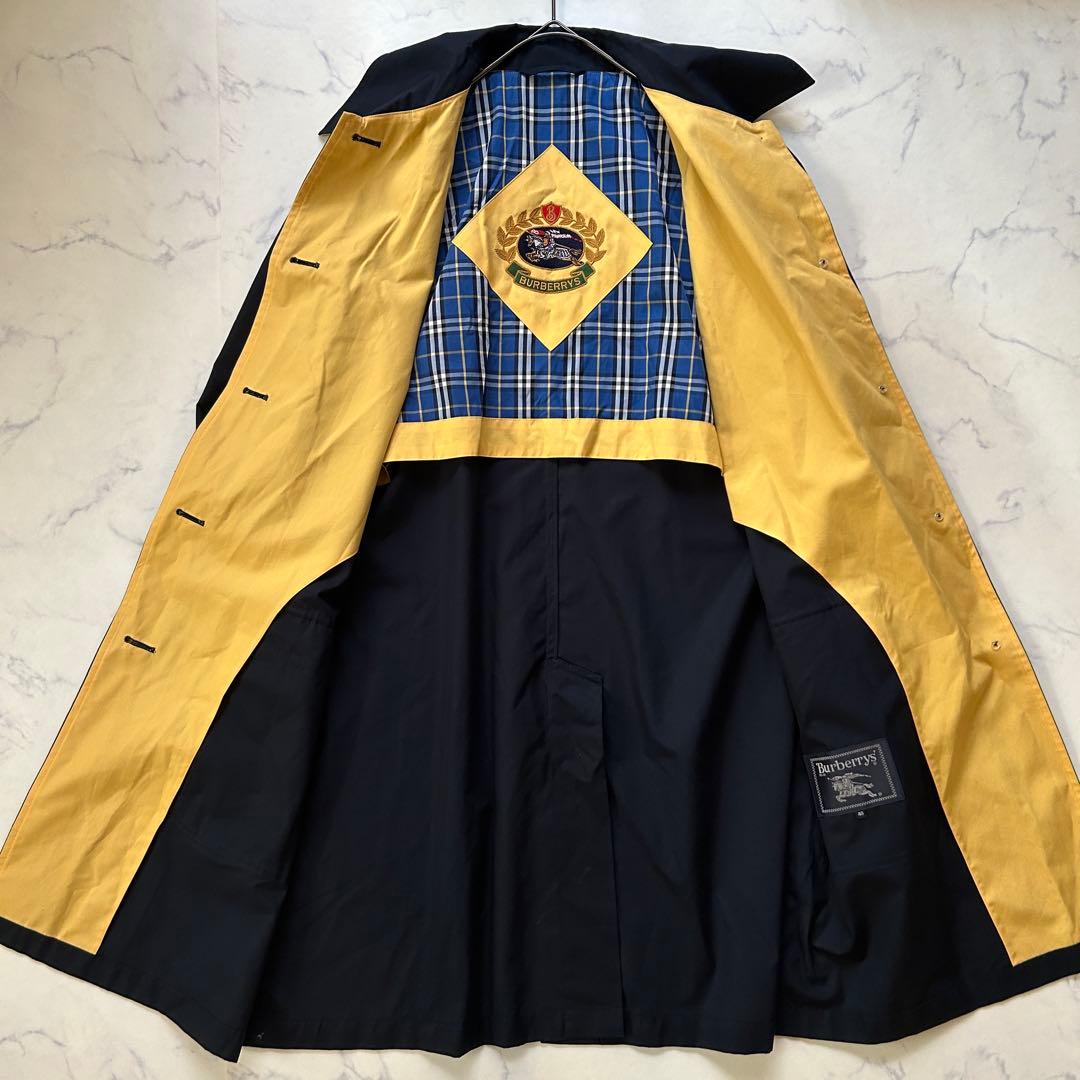 バーバリー コート 金ボタン 40 ヴィンテージ ネイビー