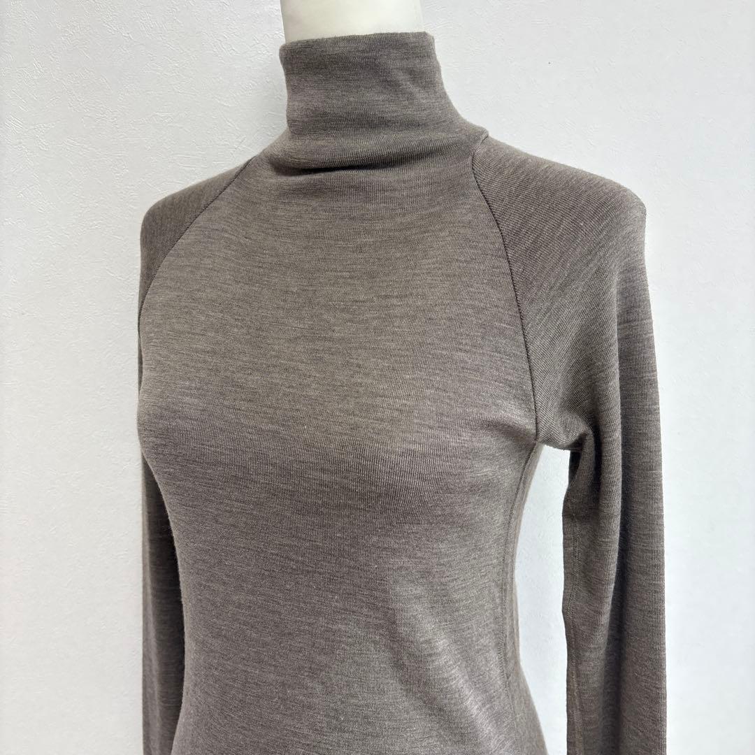 【美品】 ヨーガンレール ニット カットソー 毛100%ハイネック 日本製