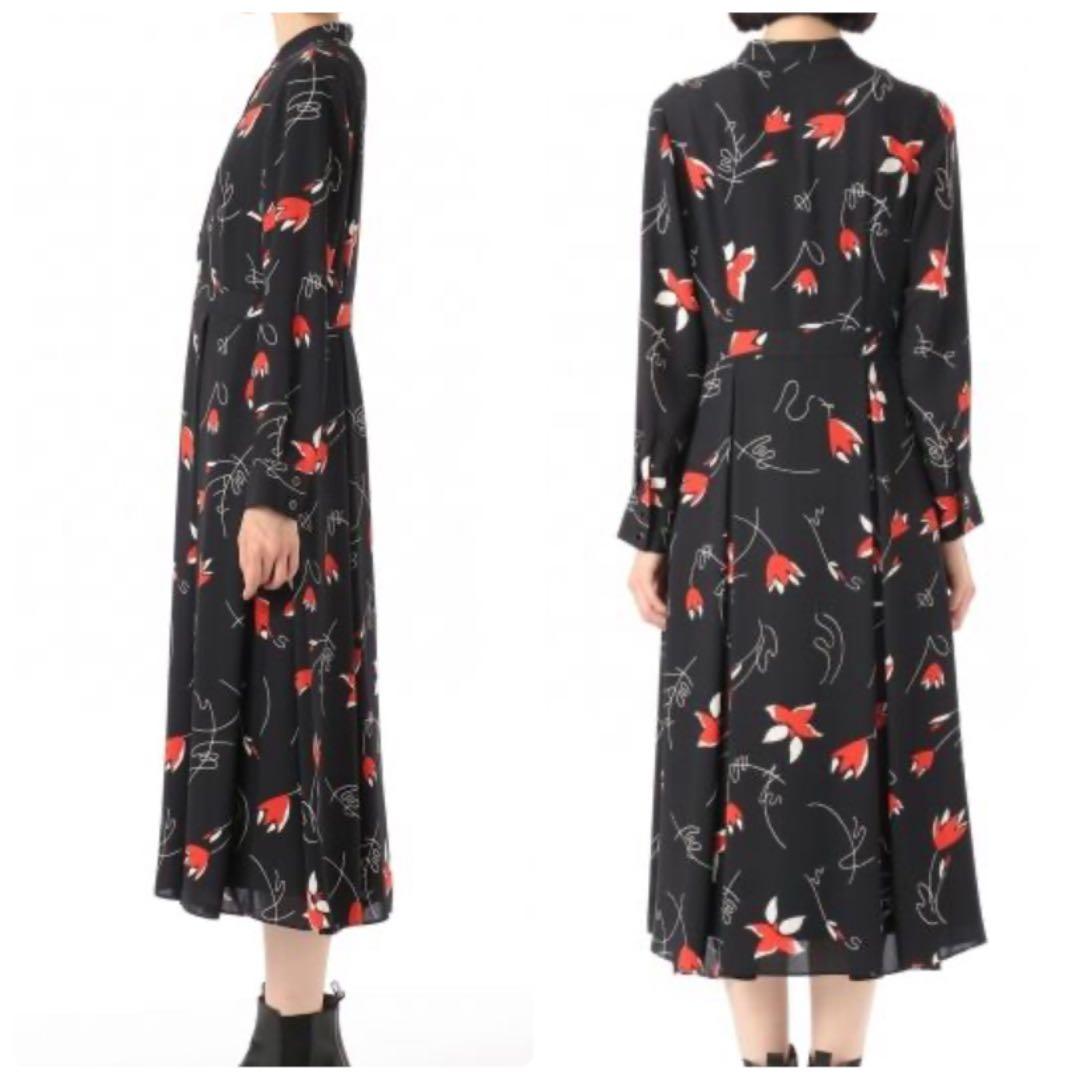 美品✨矢田亜希子さん着用 ダイアグラム ボックスタックプリントワンピース