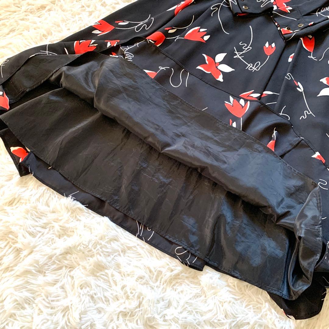 美品✨矢田亜希子さん着用 ダイアグラム ボックスタックプリントワンピース