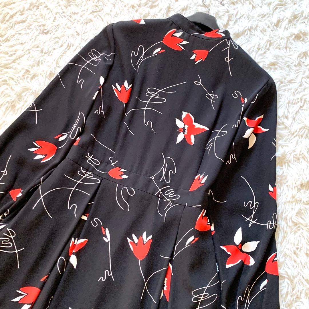 美品✨矢田亜希子さん着用 ダイアグラム ボックスタックプリントワンピース