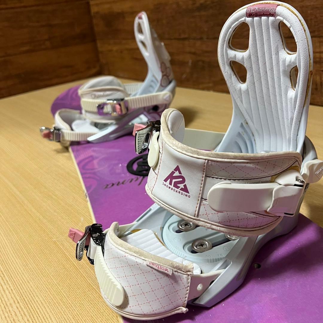 K2　レディーススノーボード　3点セット　146cm かわいい　メンテナンス済み