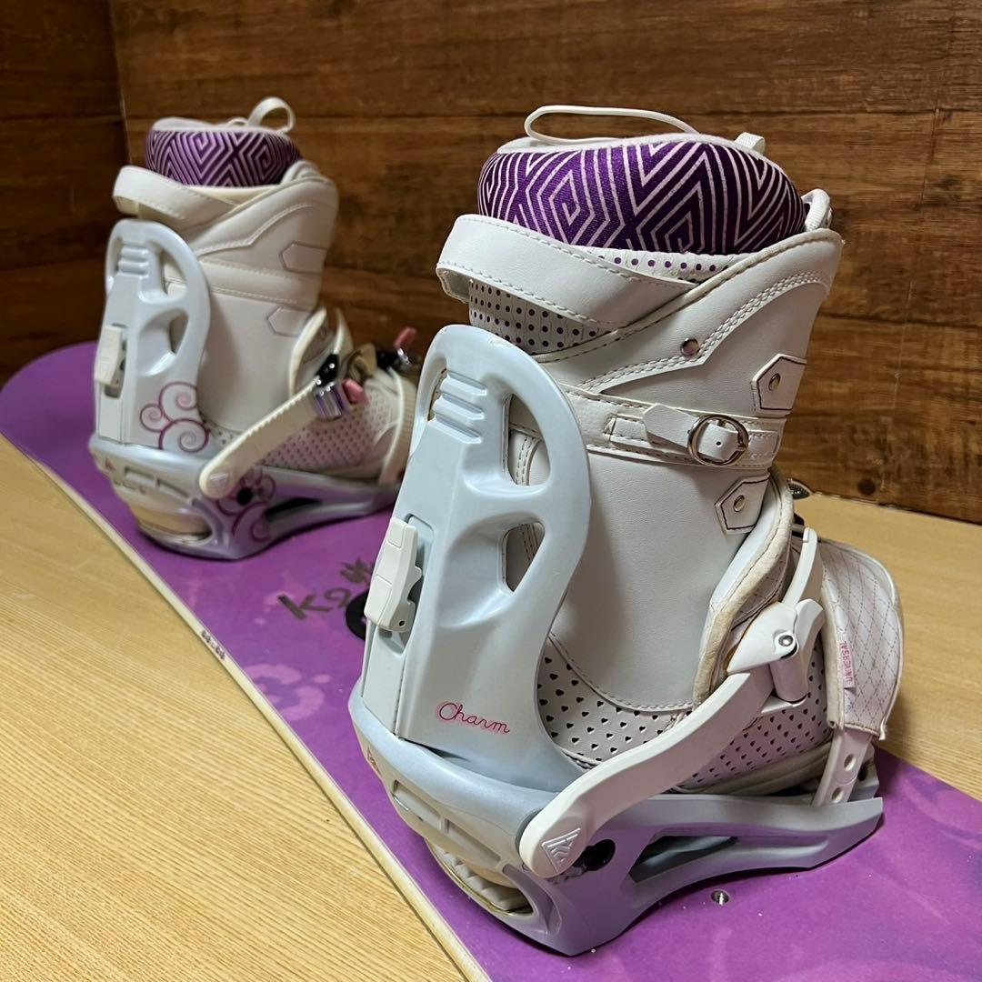 K2　レディーススノーボード　3点セット　146cm かわいい　メンテナンス済み