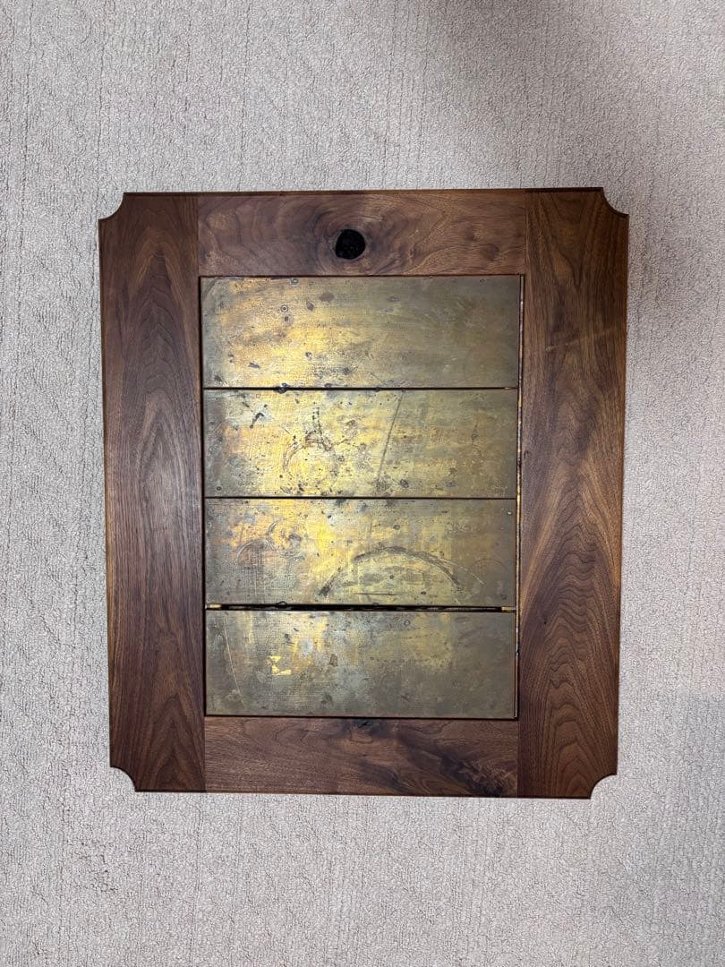 NORAsフレーム ウォールナット 真鍮パネル4枚 セット