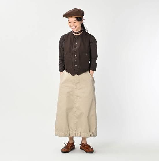 45R☆チノのチーゴスカート/サンドベージュ♪