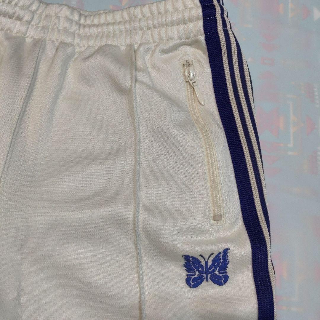 Needles ナロートラックパンツ Poly Smooth バタフライ刺繍