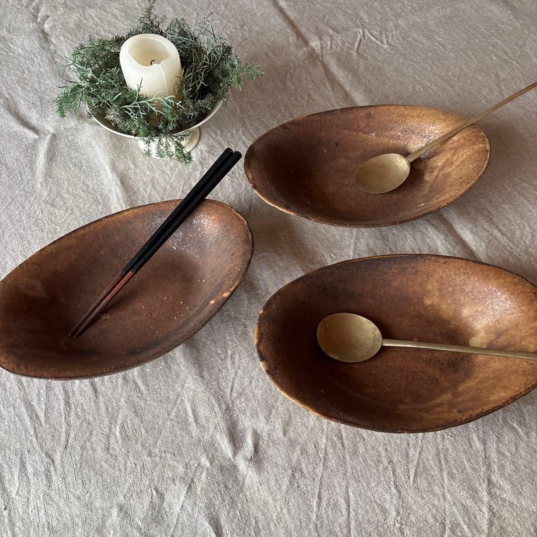 及川静香　耐熱オーバル鉢 グラタン皿×３枚set