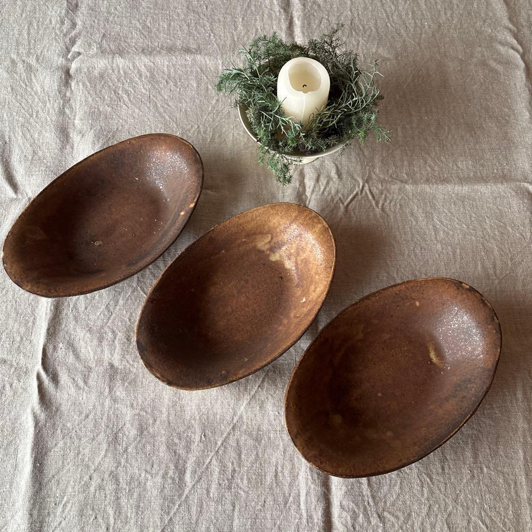 及川静香　耐熱オーバル鉢 グラタン皿×３枚set