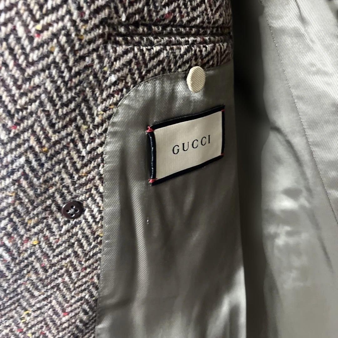 50万GUCCI Eschatology ダブルブレストロングコート