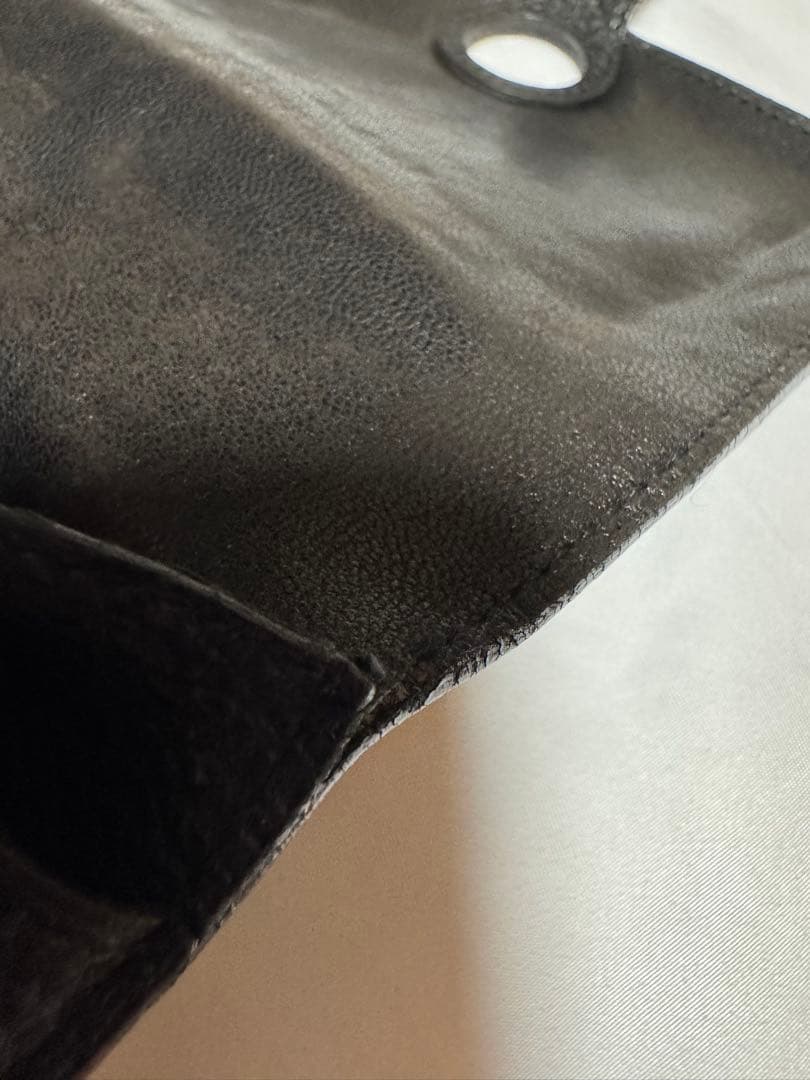 エルメス HERMES トゴ ドゴンコンパクト 二つ折り財布　ブラック