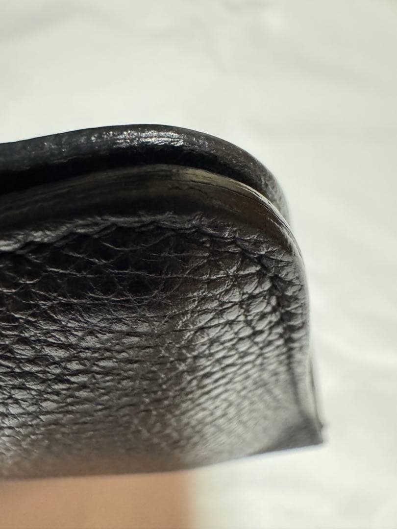 エルメス HERMES トゴ ドゴンコンパクト 二つ折り財布　ブラック