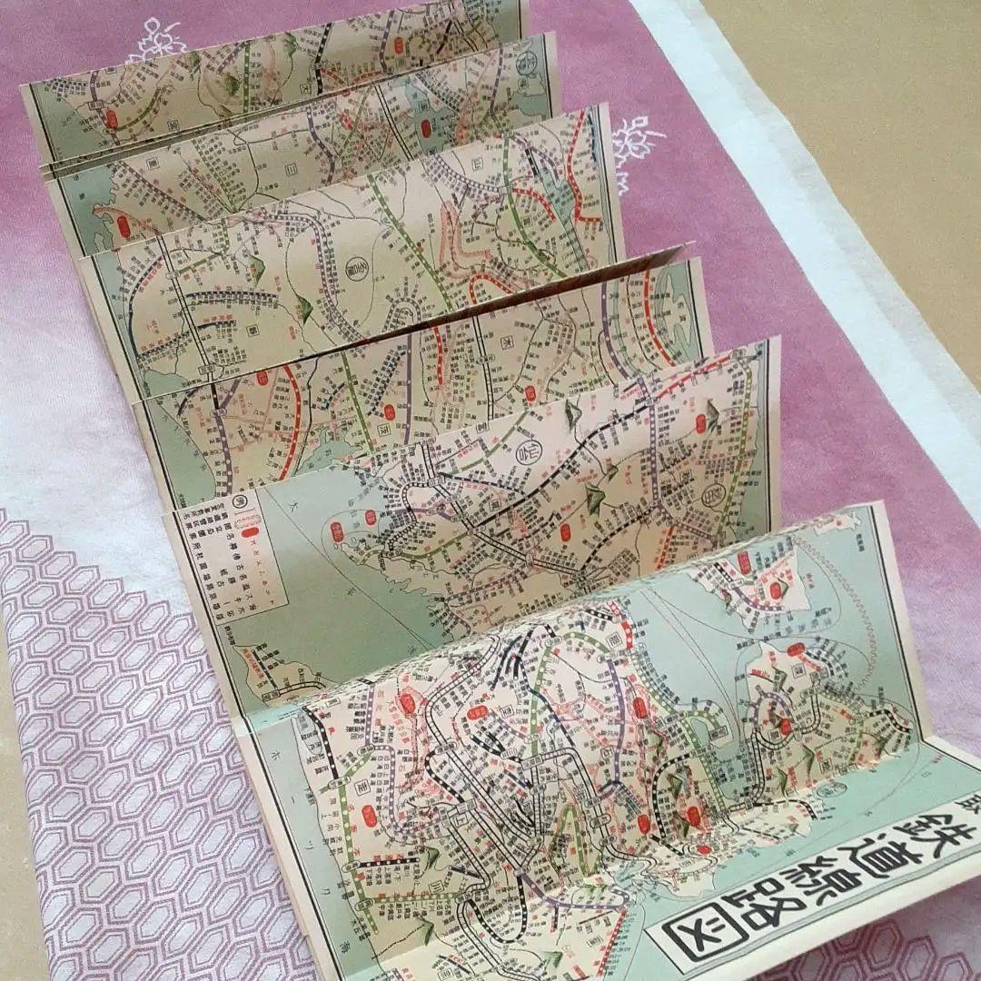 昭和30年発行【和樂路屋】希少　古地図　ワラヂヤ出版　SLの旅【廃線】