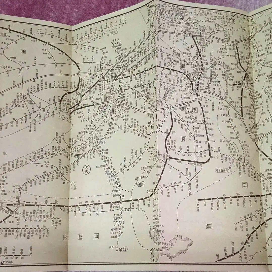 昭和30年発行【和樂路屋】希少　古地図　ワラヂヤ出版　SLの旅【廃線】