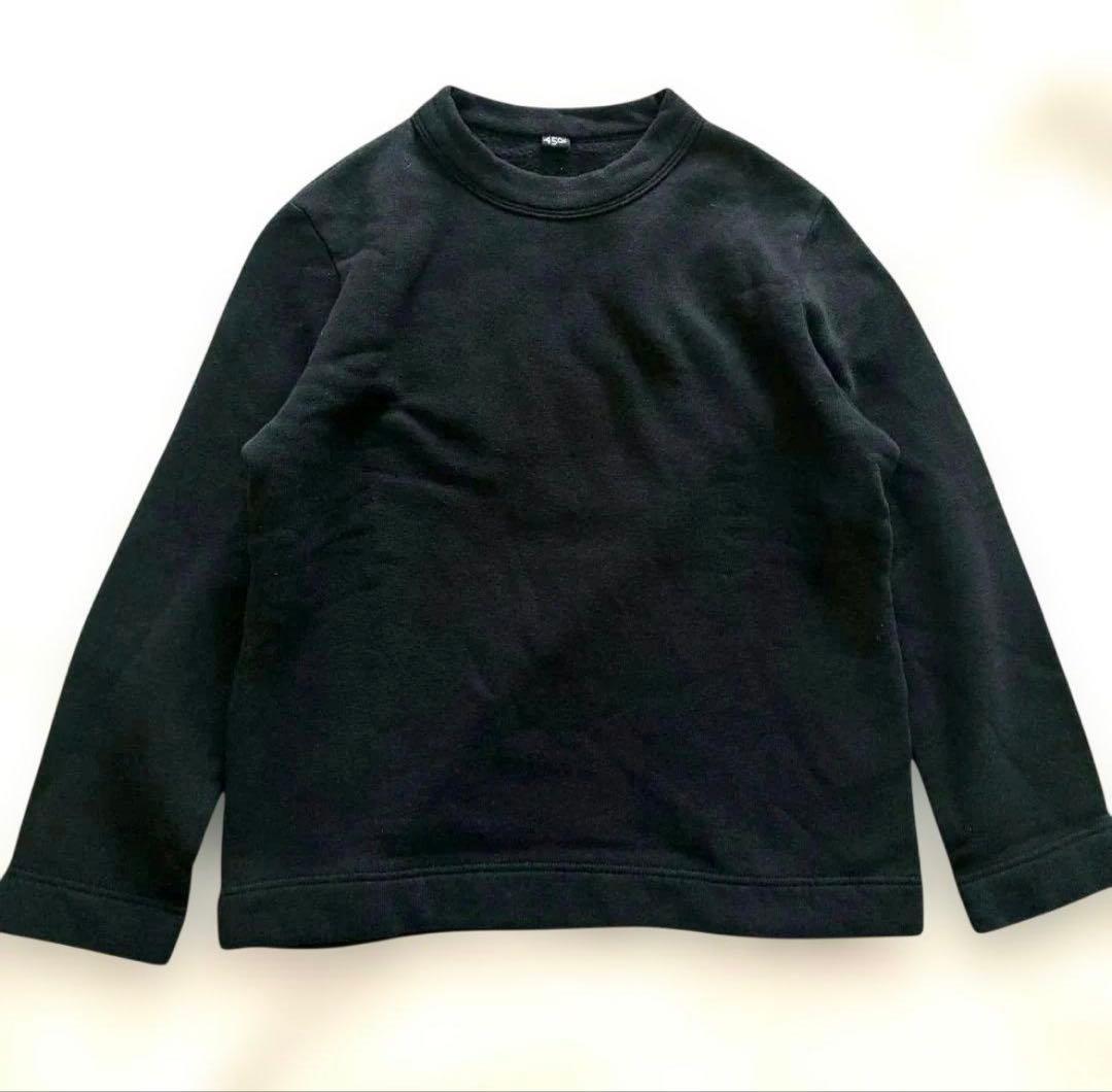 45R 裏毛の17色四角スウェット ブラック