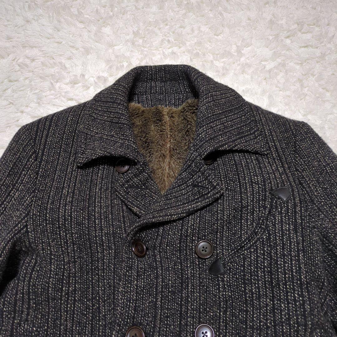 OLD JOE♦初期 09AW 日本製 ボア 総裏地 ウール ピーコート 黒