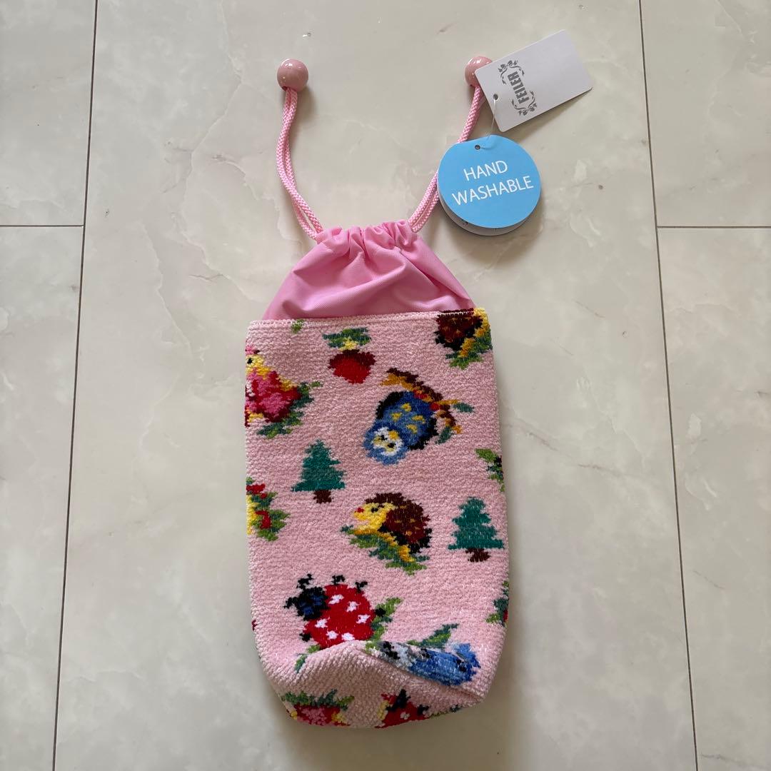 新品タグ付き　フェイラー　ハイジフレンズフォレスト　ペットボトルカバー　ピンク