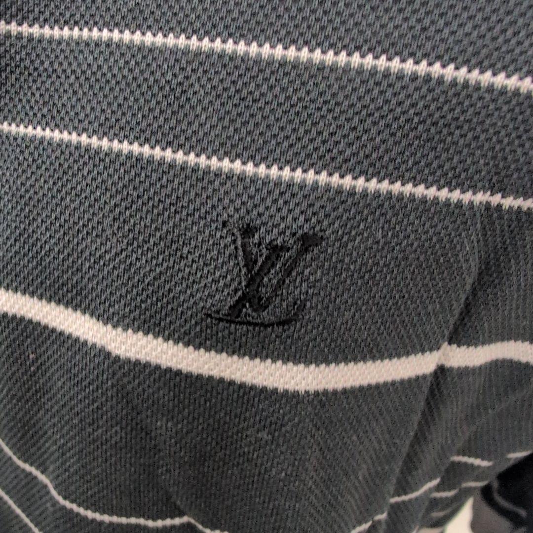 最終値下げ‼️3564 ルイ・ヴィトン ストライプ ポロシャツ