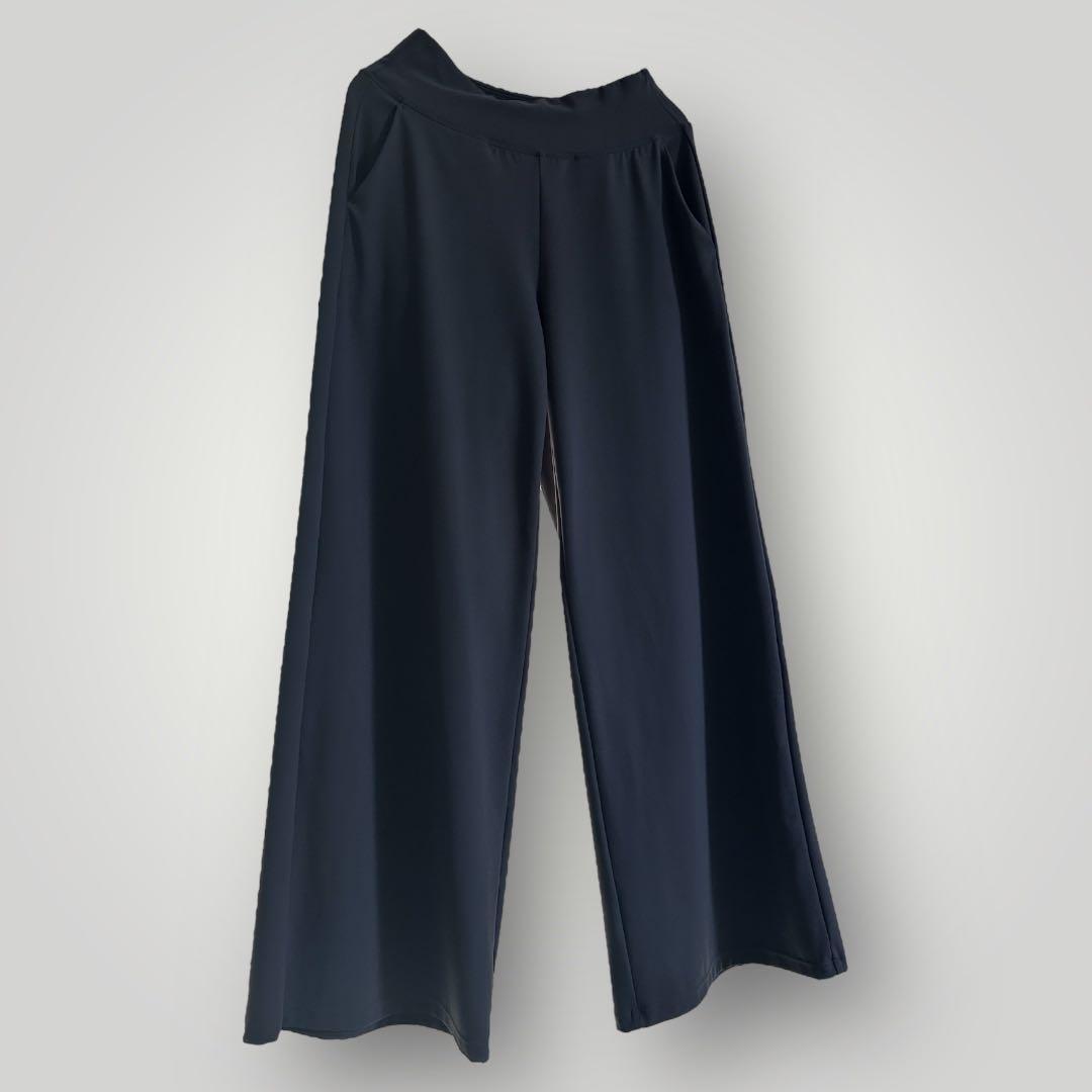 andar Airywin マキシワイドレギンス スペースグレーショートM