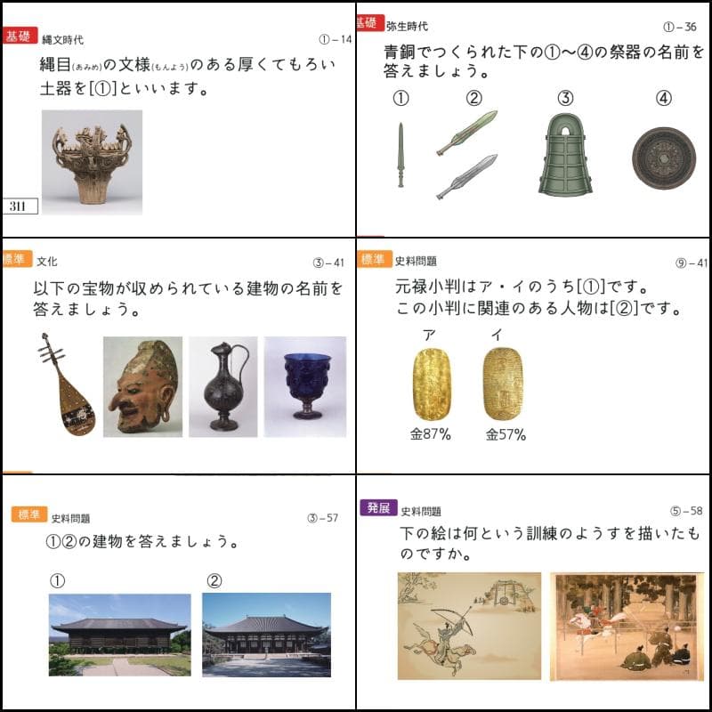 中学受験　歴史　暗記カード　中学入試　予習シリーズ　コアプラス