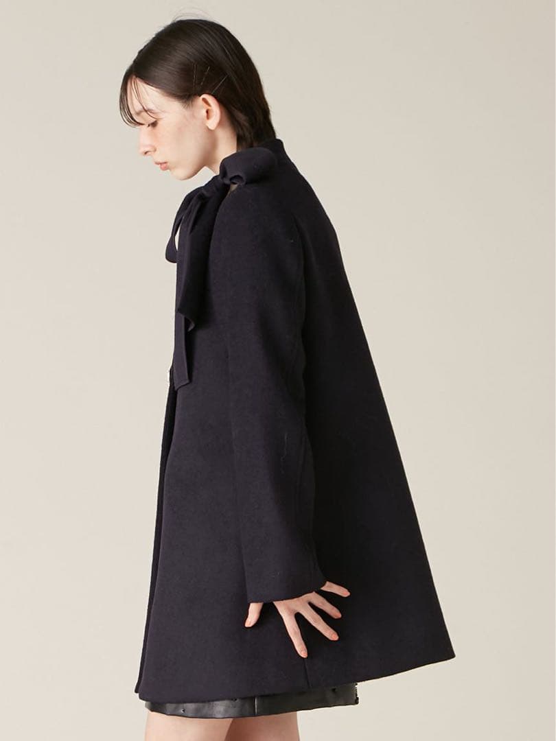 [L.B CANDY STOCK]Aラインビジューリボンコート
