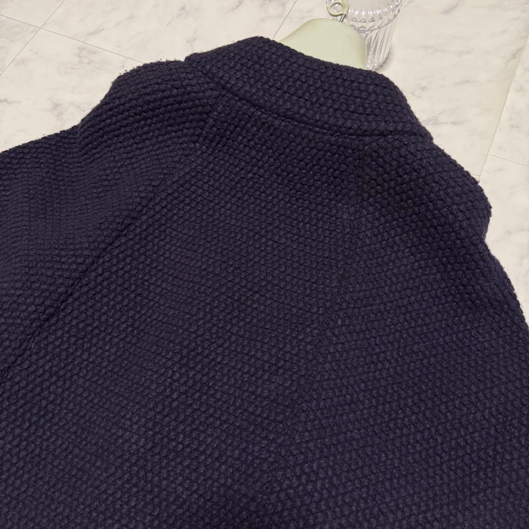 シビラ ポンチョ ケープ コート アウター フレア袖 ワッフル素材 パープル M