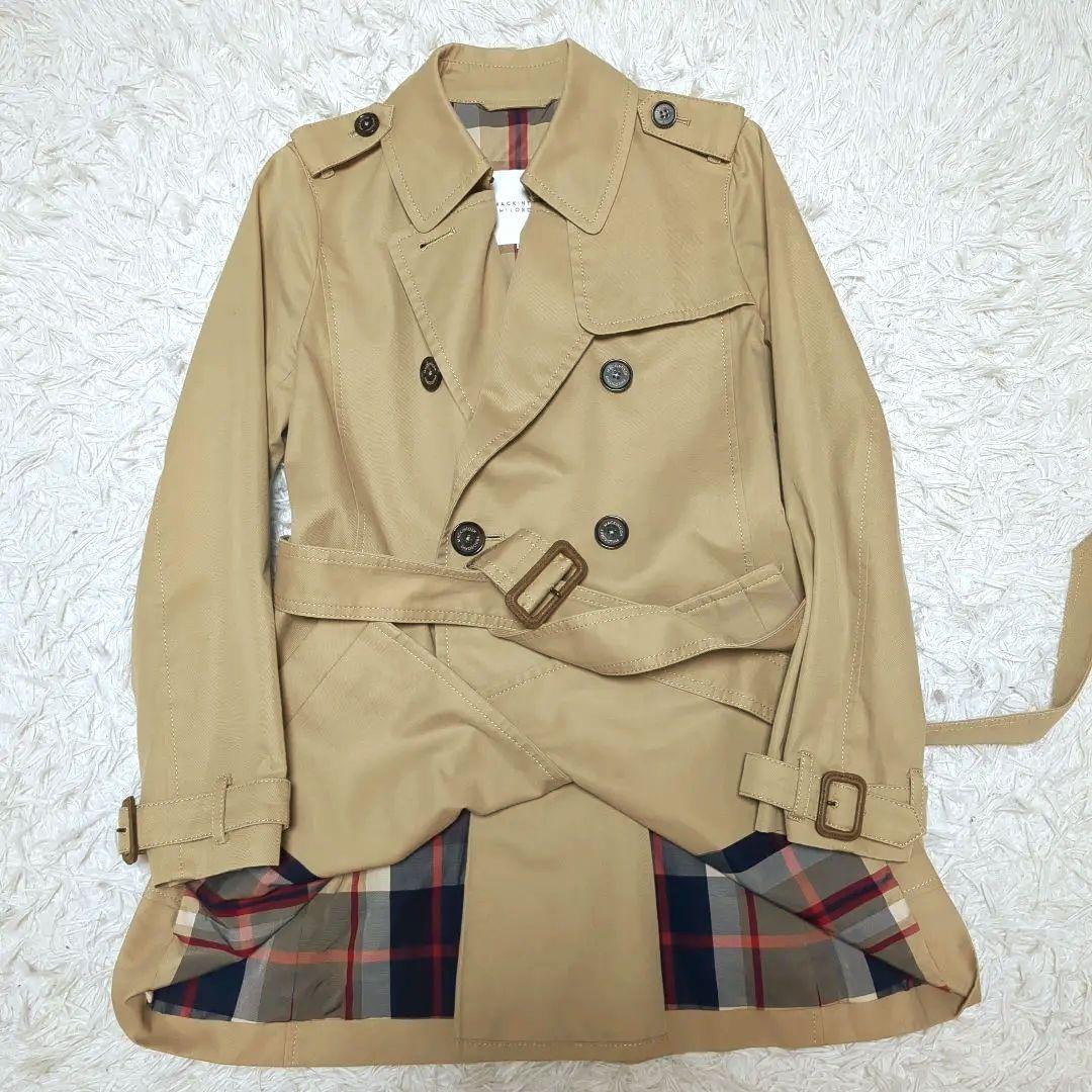 【極美品】マッキントッシュフィロソフィー☆チェック　ベージュ　トレンチコート