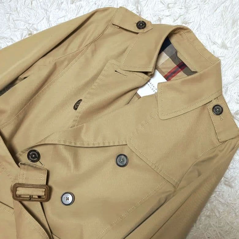 【極美品】マッキントッシュフィロソフィー☆チェック　ベージュ　トレンチコート