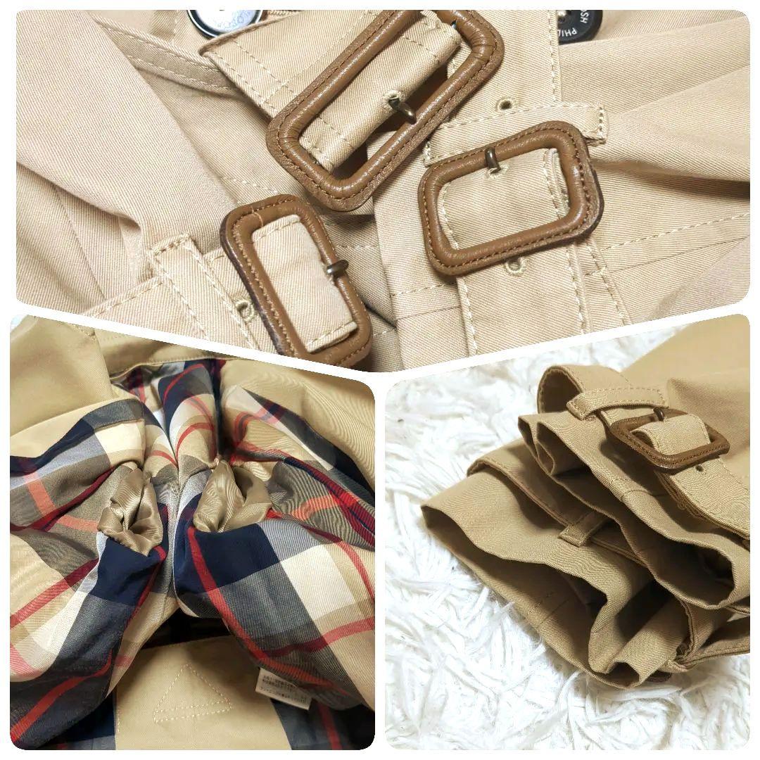 【極美品】マッキントッシュフィロソフィー☆チェック　ベージュ　トレンチコート