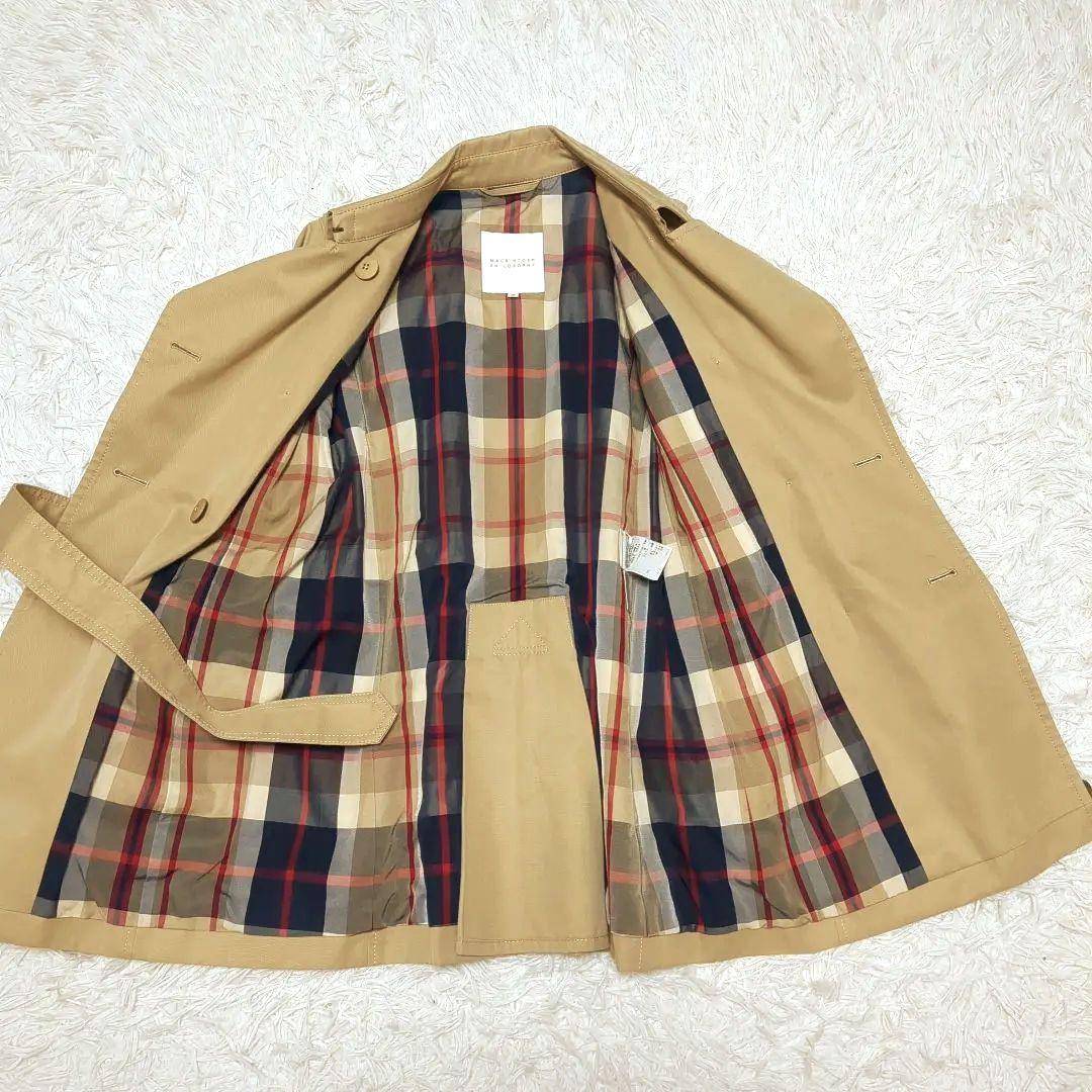【極美品】マッキントッシュフィロソフィー☆チェック　ベージュ　トレンチコート