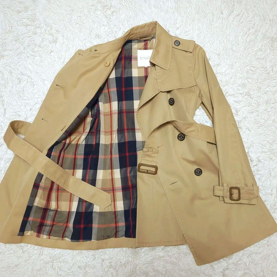 【極美品】マッキントッシュフィロソフィー☆チェック　ベージュ　トレンチコート