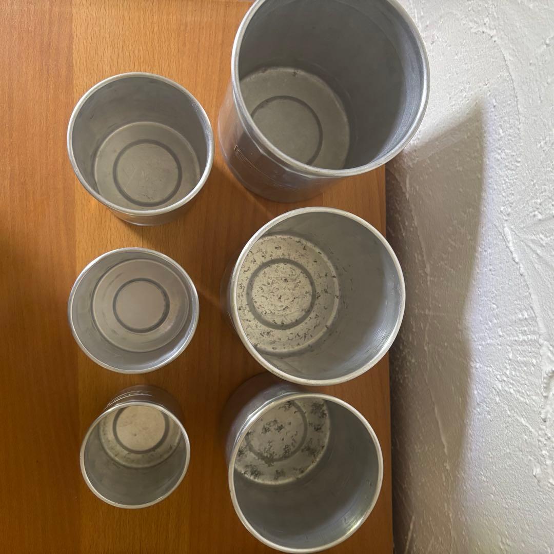 お料理キャニスター アルミ製キャニスターセット 6点 ヴィンテージ