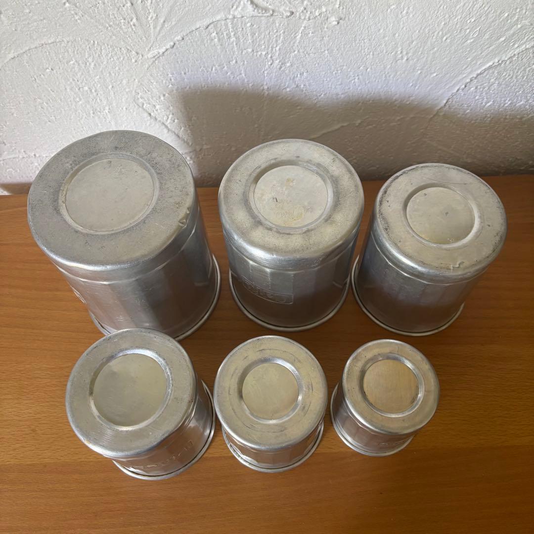 お料理キャニスター アルミ製キャニスターセット 6点 ヴィンテージ