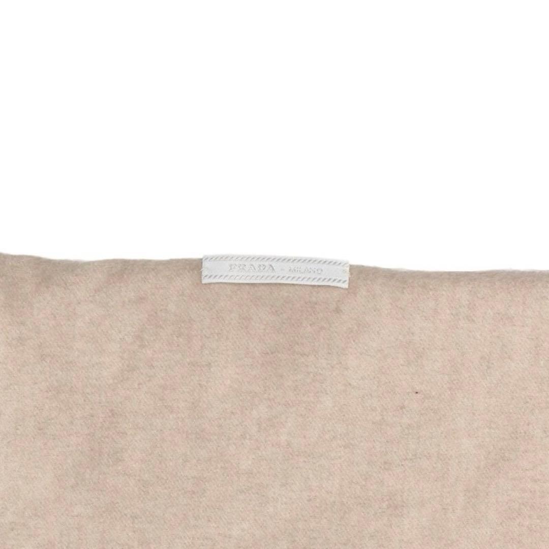 プラダ PRADA　 三角ロゴプレートポケット付き大判マフラー　マフラー