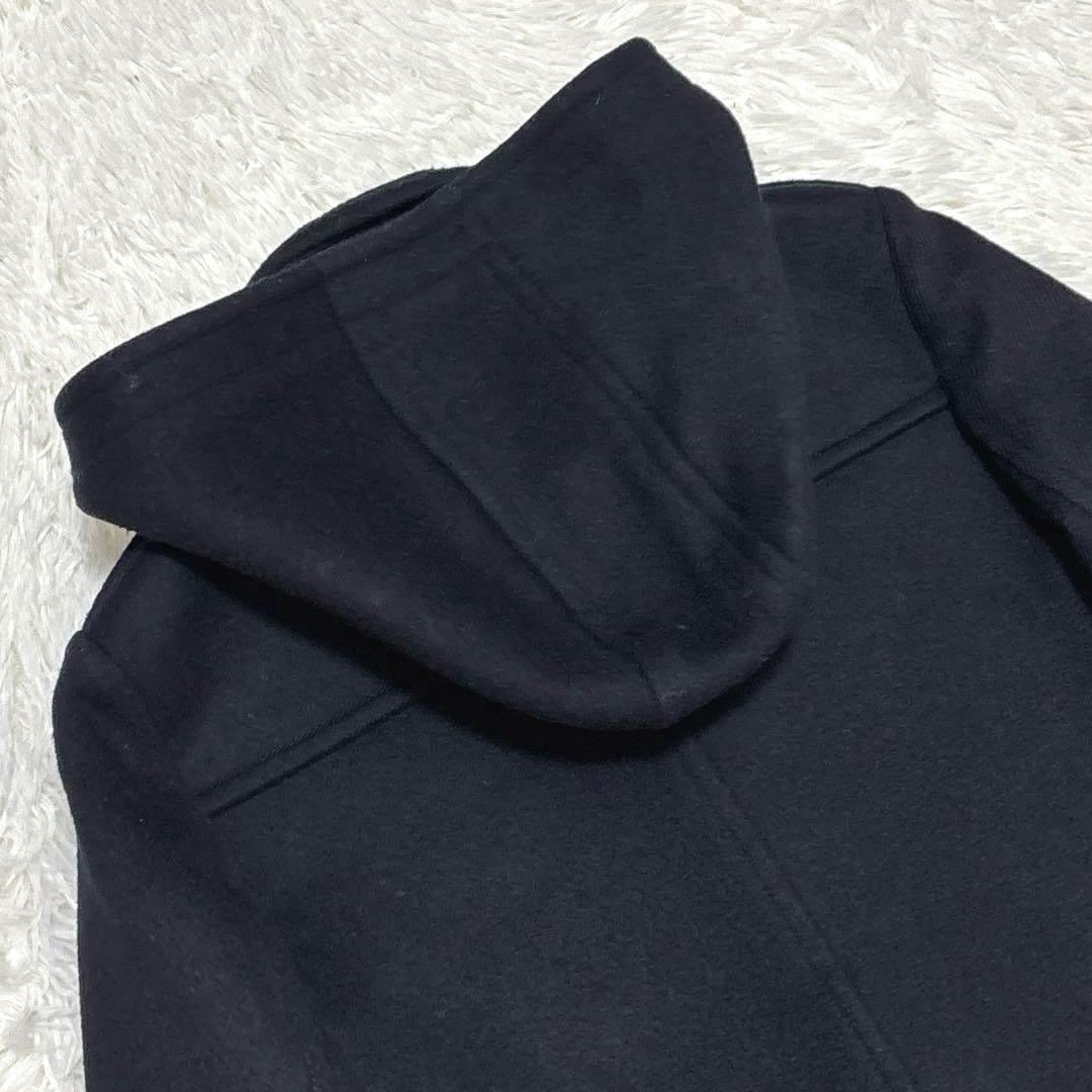 近年タグ☆ ウールダッフルコート　ネイビー　2way　14Y-164